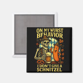 いたずらっ子スケルトンと犬のワースト行動 マグネット (正面/裏面)