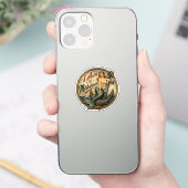 いたずらっ子マーメイドのレトロなバッジ シール (スマートフォン)