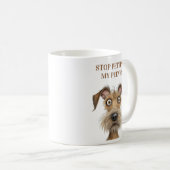 いたずらっ子犬のグチ コーヒーマグカップ (正面右)