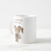 いたずらっ子犬のグチ コーヒーマグカップ (正面左)