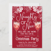 いたずらっ子？それともいい子？ミックスドリンク　楽しいクリスマスパーティ 招待状 (正面)