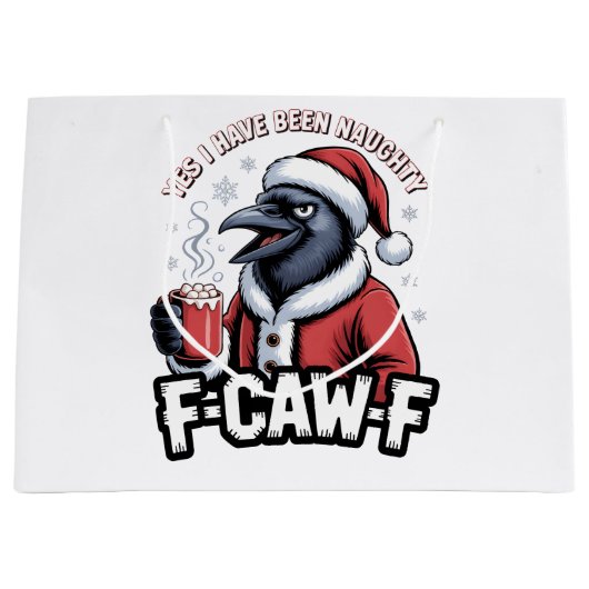 いたずらっ子 F-Caw-F 楽しいクリスマス ラージペーパーバッグ (正面)