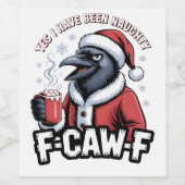 いたずらっ子 F-Caw-F 楽しいクリスマス  ワインラベル (シングルラベル)