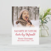 いたずらでかわいいおもしろい子供家族のクリスマス写真 シーズンカード (スタンド正面)