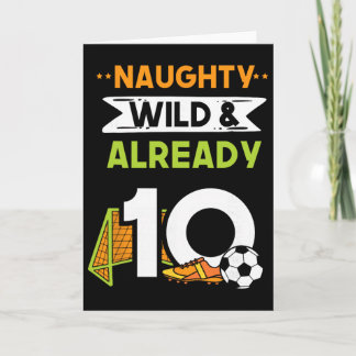 いたずらでワイルドな10歳の誕生日サッカー カード