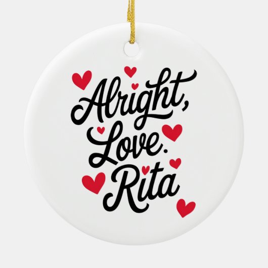 いたずらと優しいホットウイスキーサンタのクリスマスリスト セラミックオーナメント (裏面)