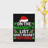 いたずらと良い子のリスト、そして後悔はない面白いクリス カード (黄色い花)