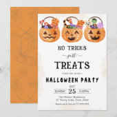 いたずらなしのハロウィンパーティー 招待状 (正面/裏面)