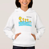 いたずらなアヒルの子が水しぶきをあげる (正面)
