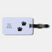 いたずらなキャラクターの猫 ラゲッジタグ (裏面横)