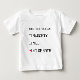 いたずらなクリスマスベイビー かわいいリスト ベビーTシャツ