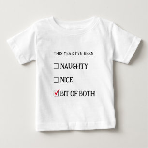 いたずらなクリスマスベイビー かわいいリスト ベビーTシャツ