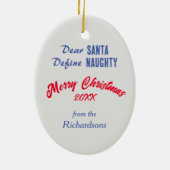 いたずらなシャム猫がクリスマスを定義する セラミックオーナメント (裏面)