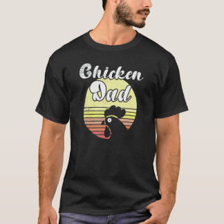 いたずらなニワトリ レトロ サンセット ニワトリ お父さん ニワトリ 彼 Tシャツ
