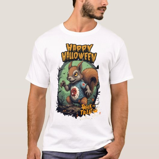 いたずらなハロウィーンリス – トリックまたは治療 Tシャツ (正面)