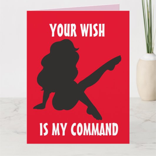 いたずらなバレンタインデーの夫への大きなカード カード (正面)