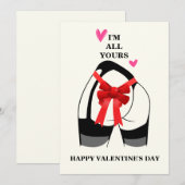 いたずらなバレンタインデーの彼氏面白いカード シーズンカード (正面/裏面)