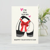 いたずらなバレンタインデーの彼氏面白いカード シーズンカード (スタンド正面)