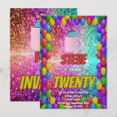 いたずらなリス珈琲店　お誕生日会へのご招待 招待状 (正面/裏面)