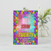 いたずらなリス珈琲店　お誕生日会へのご招待 招待状 (スタンド正面)