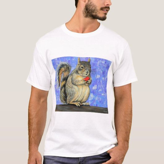 いたずらなリス絵 Tシャツ (正面)