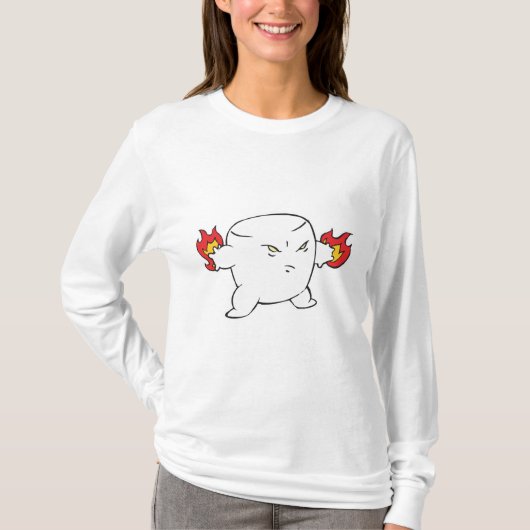 いたずらな悪霊の焼きマシュマロ Tシャツ (正面)