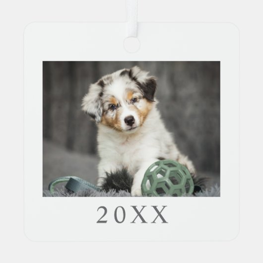 いたずらな犬の写真 크리스마스 メタルオーナメント (裏面)