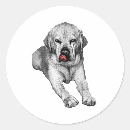 いたずらな秋の番犬 ラウンドシール (正面)