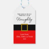 いたずらな秘密サンタカスタムホリデーパーセルギフト ギフトタグ (正面)