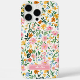 いたずらな花のガーデンモノグラム iPhone 16 PRO MAXケース