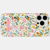 いたずらな花のガーデンモノグラム Case-Mate iPhoneケース (裏面 (横))