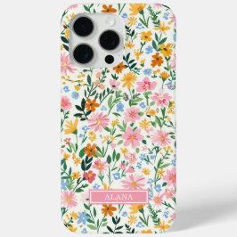 いたずらな花のガーデンモノグラム iPhone 15 PRO MAXケース