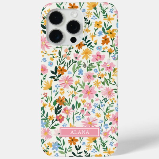 いたずらな花のガーデンモノグラム Case-Mate iPhoneケース (裏面)