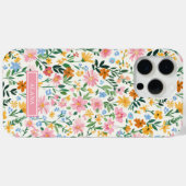 いたずらな花のガーデンモノグラム Case-Mate iPhoneケース (裏面 (横))