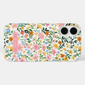 いたずらな花のガーデンモノグラム Case-Mate iPhoneケース (裏面 (横))