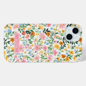 いたずらな花のガーデンモノグラム Case-Mate iPhoneケース (裏面 (横))