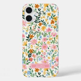 いたずらな花のガーデンモノグラム iPhone 16 PLUSケース