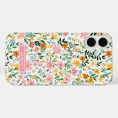 いたずらな花のガーデンモノグラム Case-Mate iPhoneケース (裏面 (横))