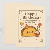 いたずらな誕生日カード、彼への面白い誕生日カード 招待状 (正面/裏面)