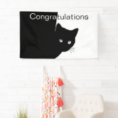 いたずらな黒猫おめでとうございます 横断幕 (インサイチュ)