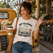 いたずらに出かけるかわいいアヒル トライブレンドTシャツ