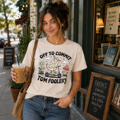 いたずらに出かけるかわいいアヒル トライブレンドTシャツ