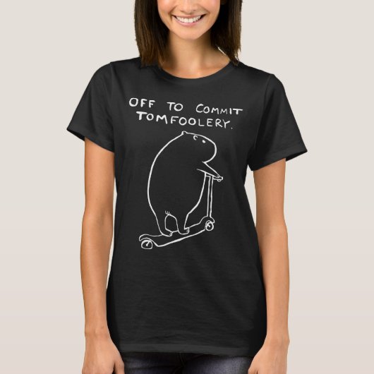 いたずらに出かけるカピバラ Tシャツ (正面)