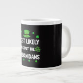 いたずらを始める可能性が最も高い ジャンボコーヒーマグカップ (正面右)