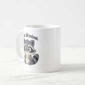 いたずらアライグマのミーム カートゥーンマグ コーヒーマグカップ (正面左)