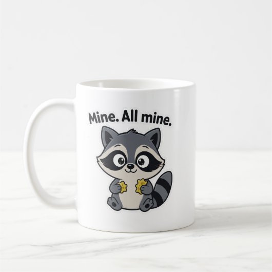 いたずらアライグマのミーム カートゥーンマグ コーヒーマグカップ (左)