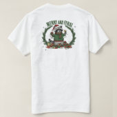 いたずらアライグマ メリークリスマス Tシャツ (デザイン裏面)
