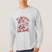 いたずらエルフ - "自分で舐めるわけじゃないでしょ" 面白いデザイン Tシャツ (正面)