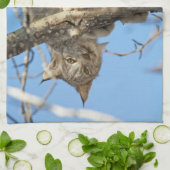 いたずらオオヤマネコ キッチンタオル (折り畳み)