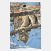 いたずらオオヤマネコ キッチンタオル (縦)